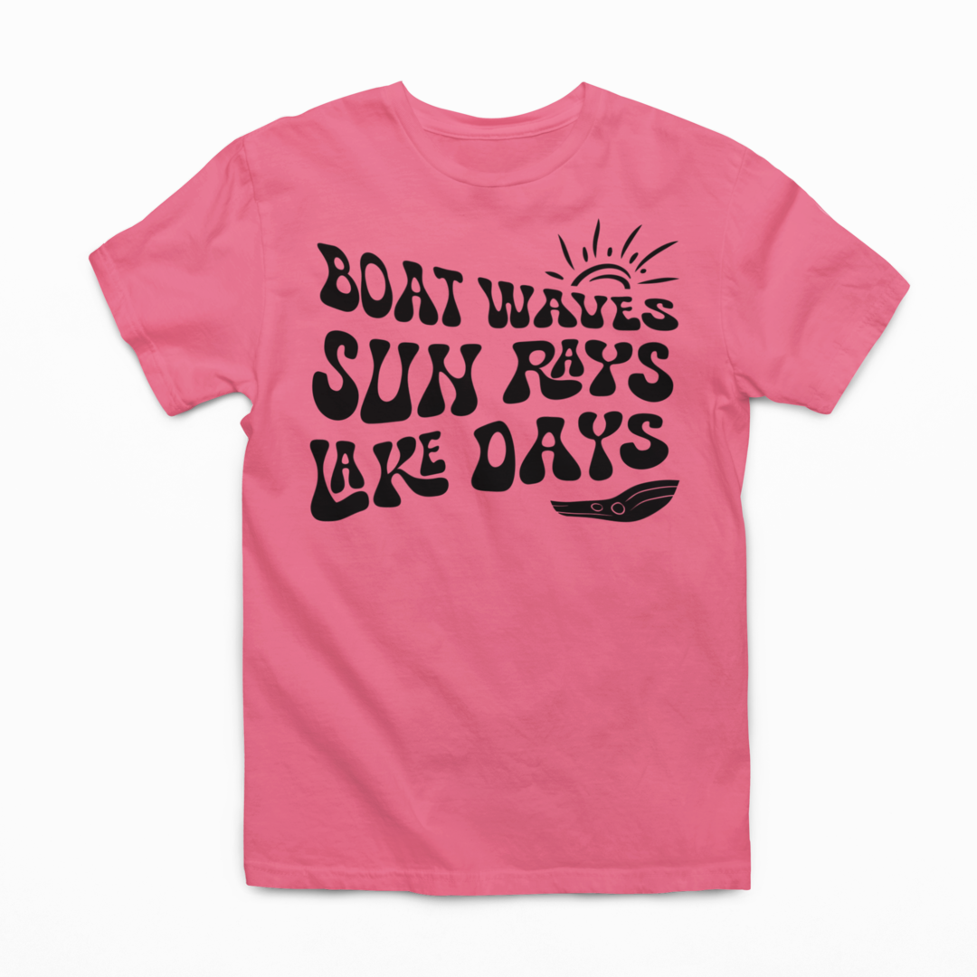 Lake Days Graphic Tee T-shirt Tea Shirt Shoppe S Charity Pink