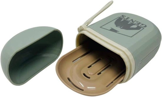 Gents Travel Bar Soap Container Dish fits up to 5 oz bar
