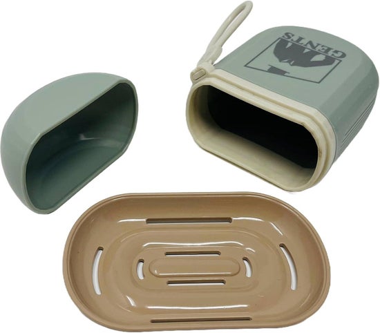 Gents Travel Bar Soap Container Dish fits up to 5 oz bar