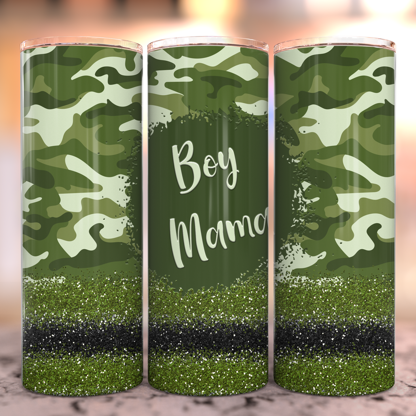 Camo Mini & Mama Tumbler Set Tumbler Tea-Shirt Shoppe Mama 20 oz