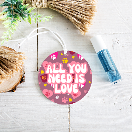 All You Need Is Love Re-Scentable Car Freshener