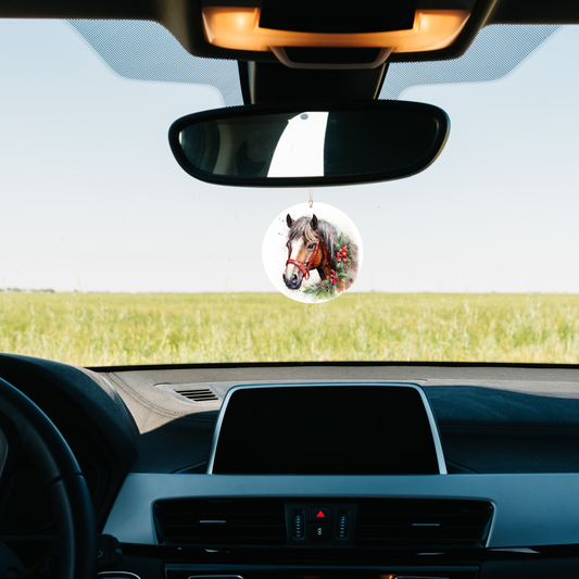 Holiday Horse Charm Car Freshener