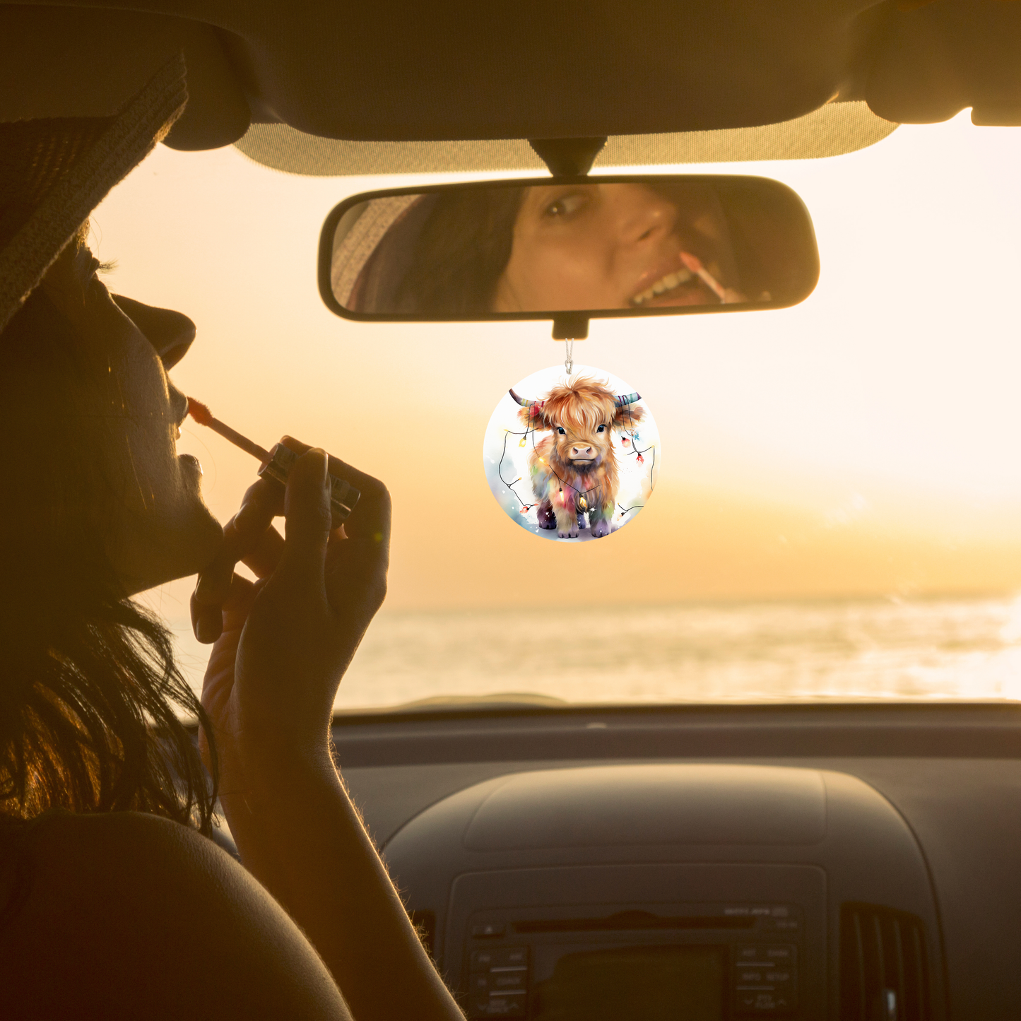 Twinkle Lights Cow Car Freshener