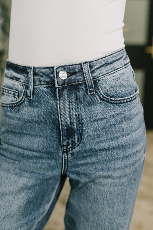 Carlie High Waist Straight Jean in Everyday Indigo, denim – alternate view 2