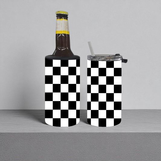 Classic Bold Checkered 4-in-1 Can Cooler Cup New Arrival Tea Shirt Shoppe Wholesale