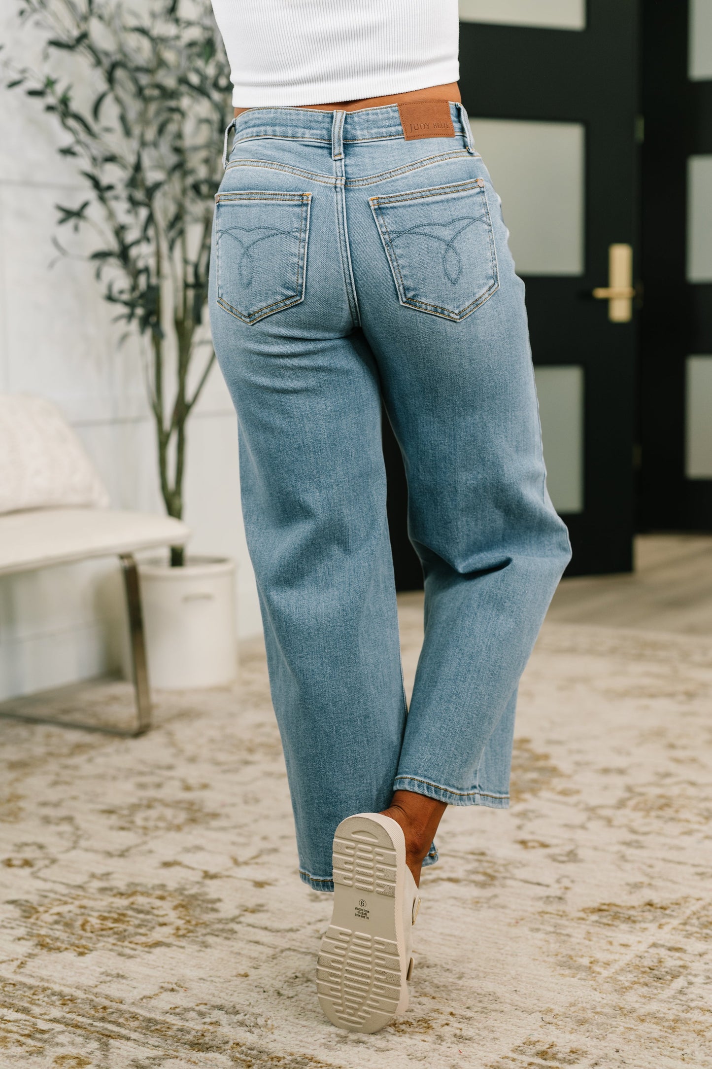 Claudia mid rise wide leg ankle jean by Judy Blue – alternate view 4