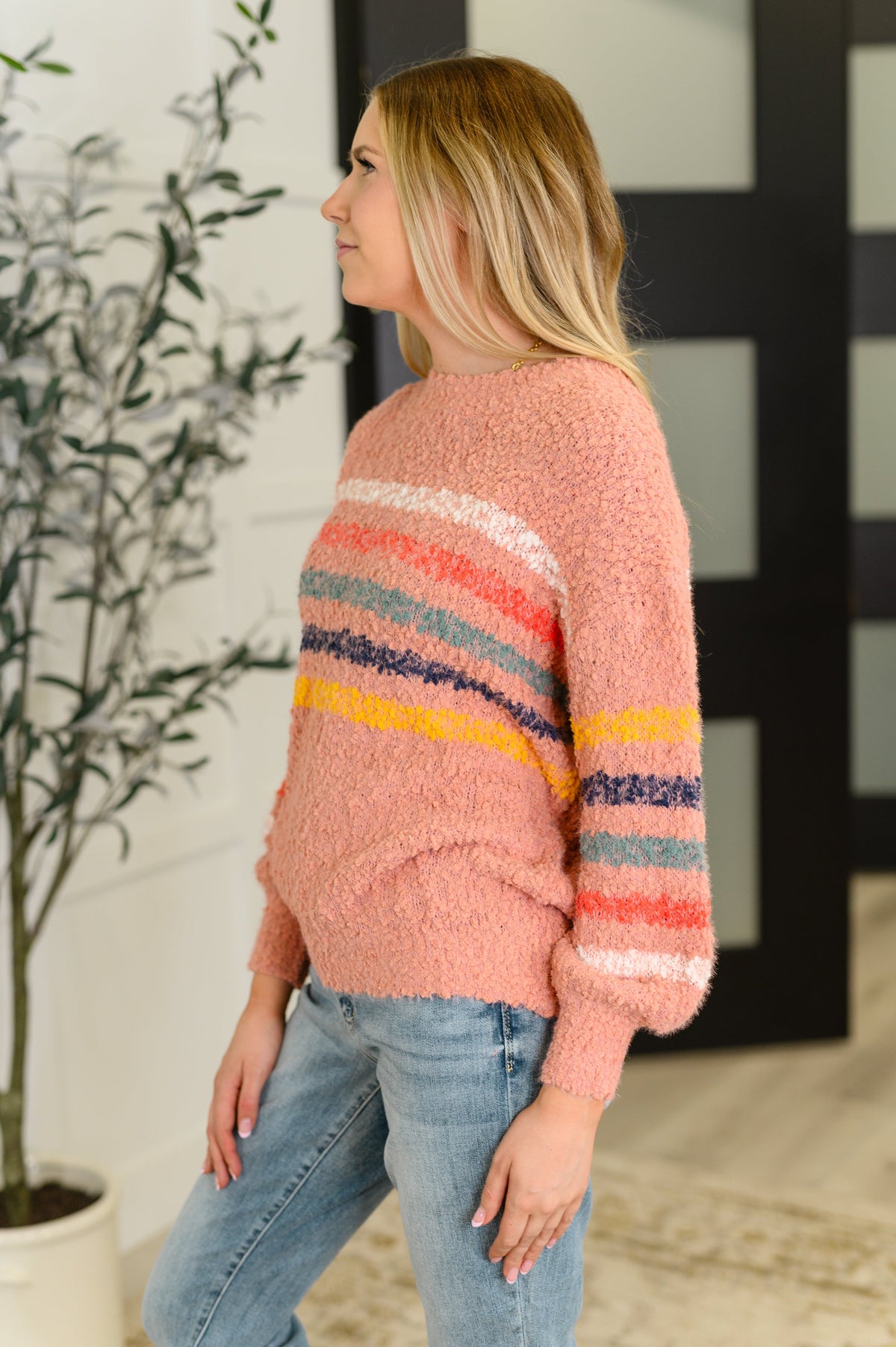 Color Me Cute Fuzzy Knit Pullover – alternate view 4