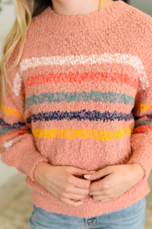 Color Me Cute Fuzzy Knit Pullover – alternate view 2