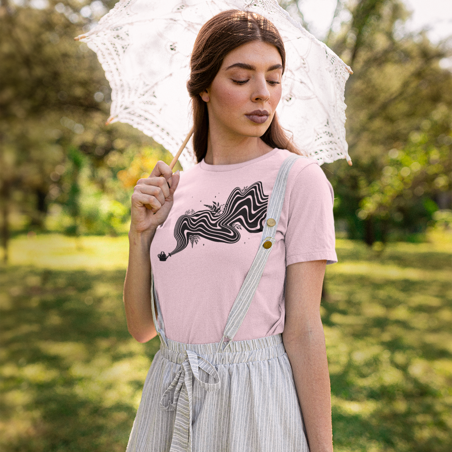 Cottagecore Graphic Tee T-shirt Tea Shirt Shoppe YS Light Pink