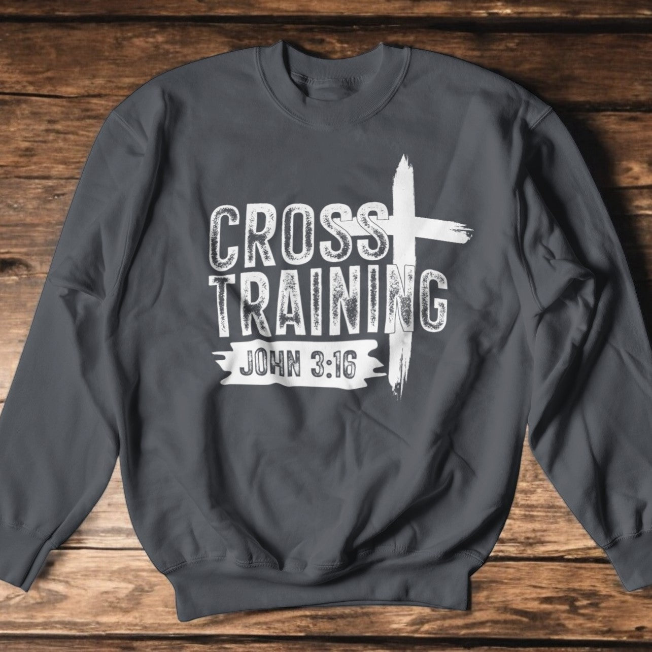 Cross Training Graphic Sweatshirt Graphic Sweatshirt Tea Shirt Shoppe S Charcoal