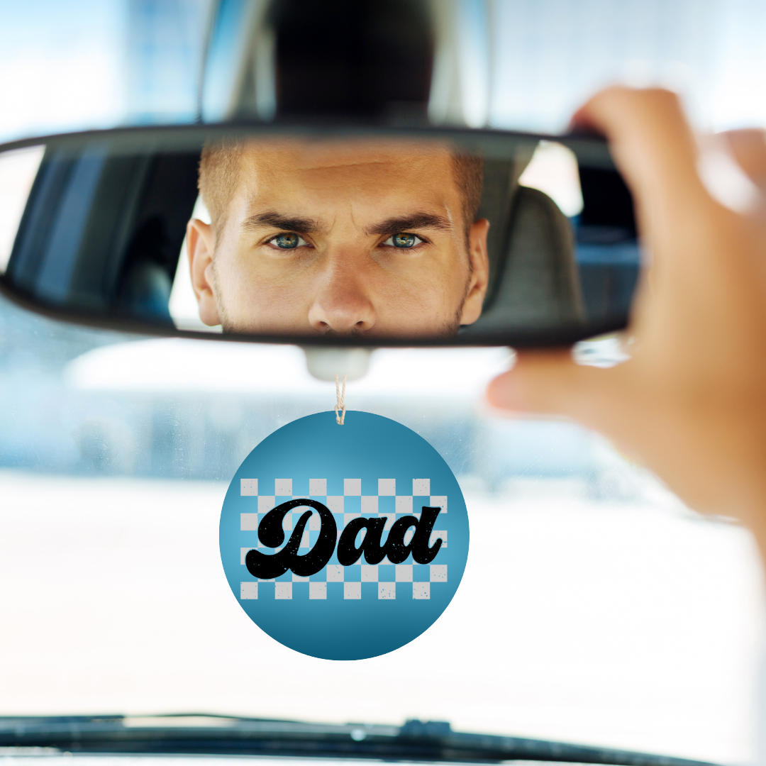 Checkered Dad Car Freshener car freshie Tea Shirt Shoppe