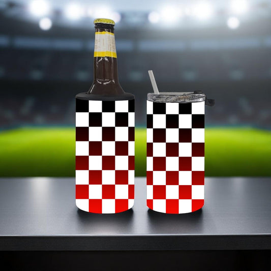 Dark Cherry Checker 4-in-1 Can Cooler Cup New Arrival Tea Shirt Shoppe Wholesale