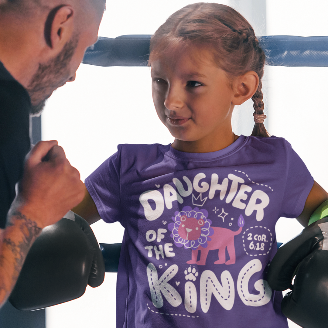 Daughter Of A King Youth & Toddler Graphic Tee Youth Graphic Tee Tea Shirt Shoppe 2T Purple