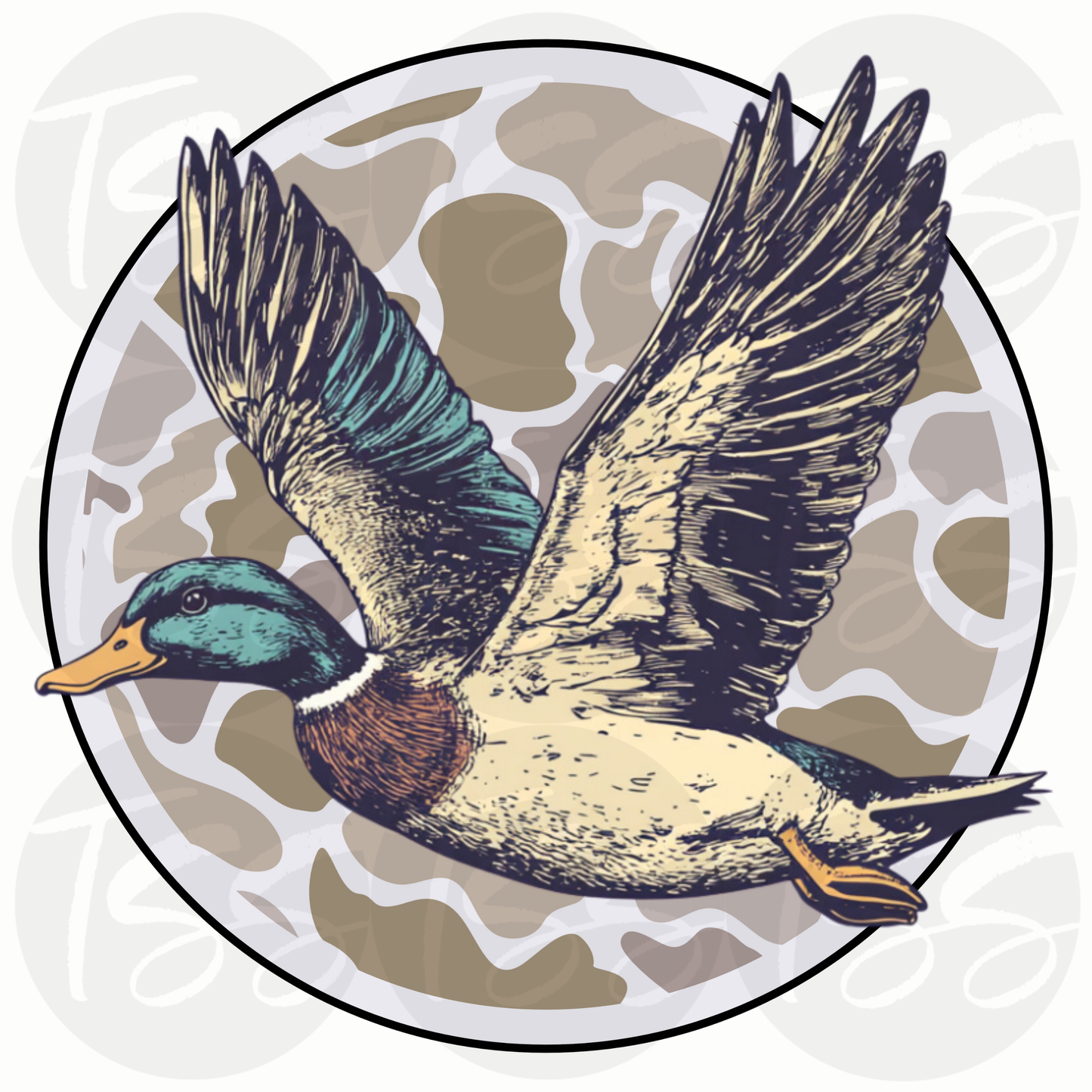 Duck Hunter Full Color Ready For Press DTF Print Transfer, Direct To Film