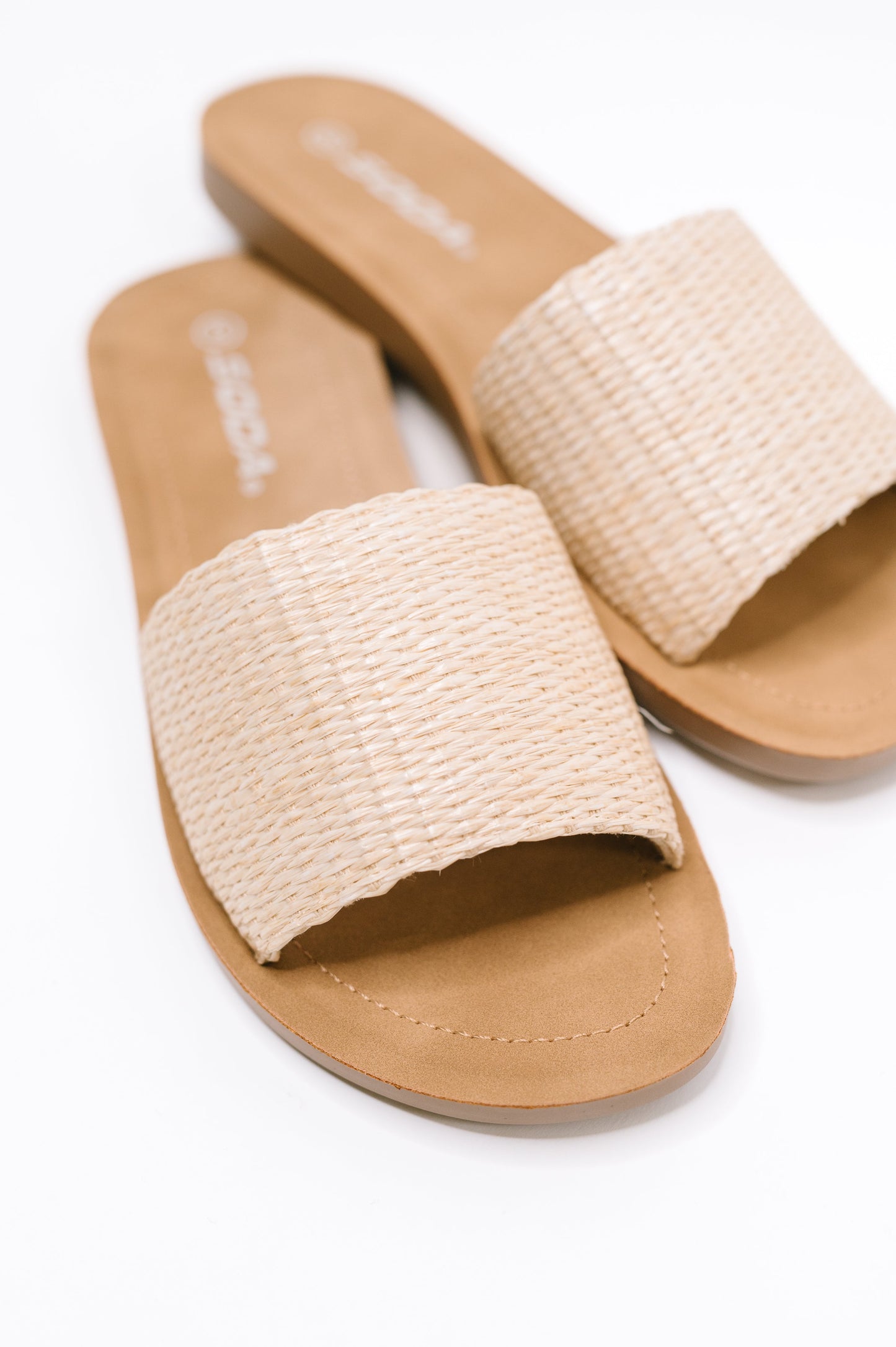 Efron Raffia Woven Slip On Sandal in Bone – alternate view 4