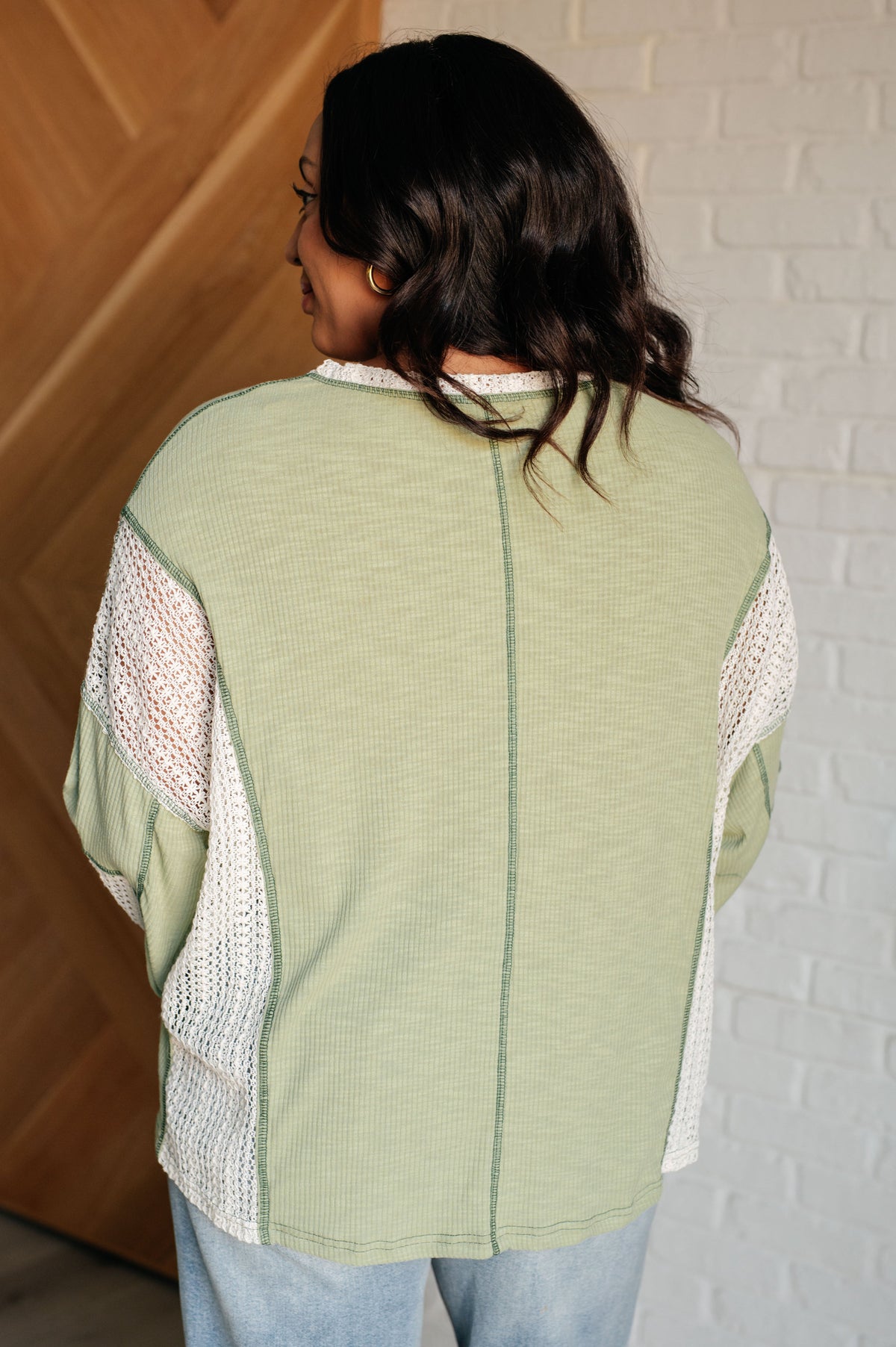 Elemental My Dear Patchwork Top in ribbed knit – alternate view 10