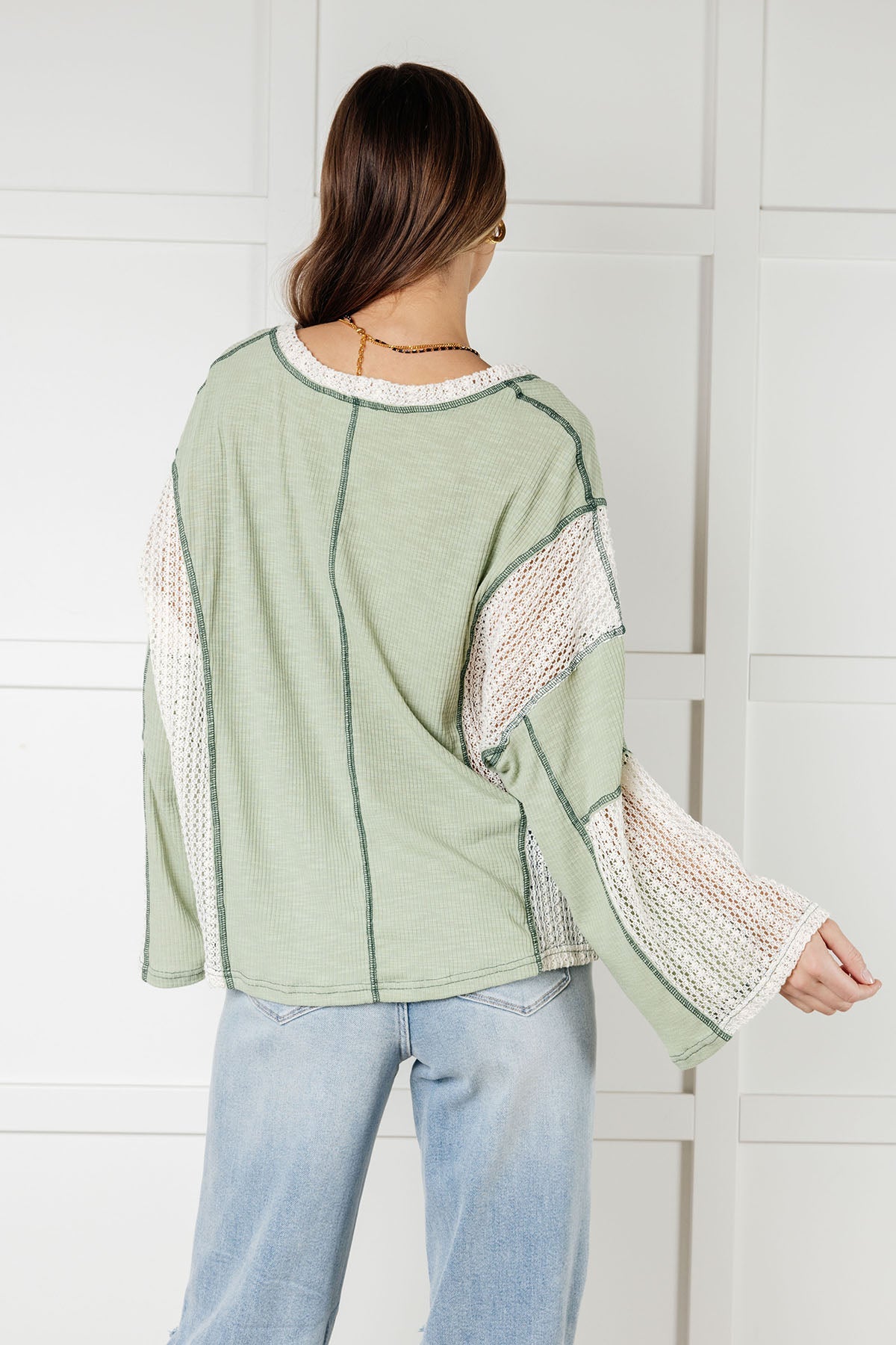 Elemental My Dear Patchwork Top in ribbed knit – alternate view 9