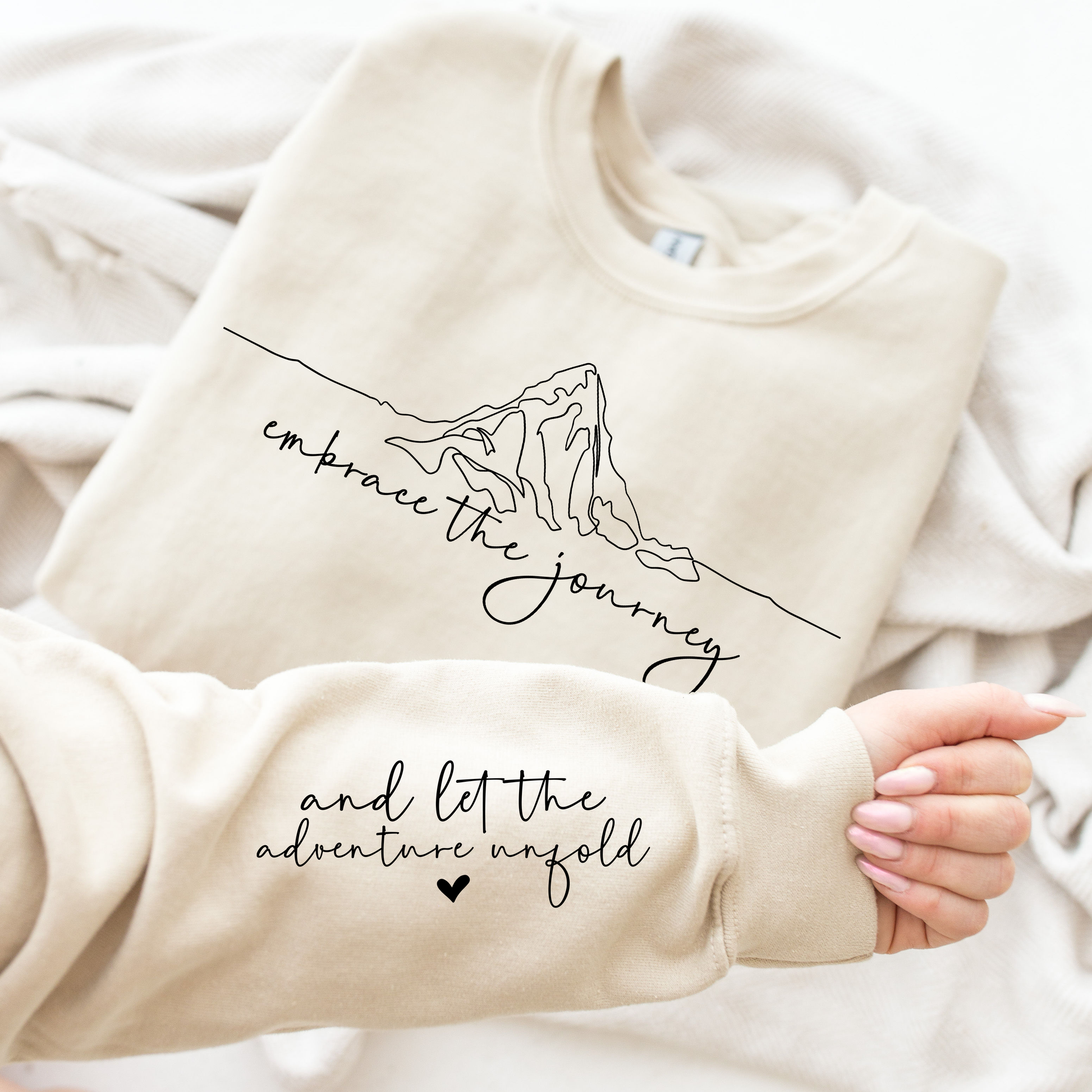 Embrace The Journey Sweatshirt Sweatshirt Tea Shirt Shoppe Small Sand