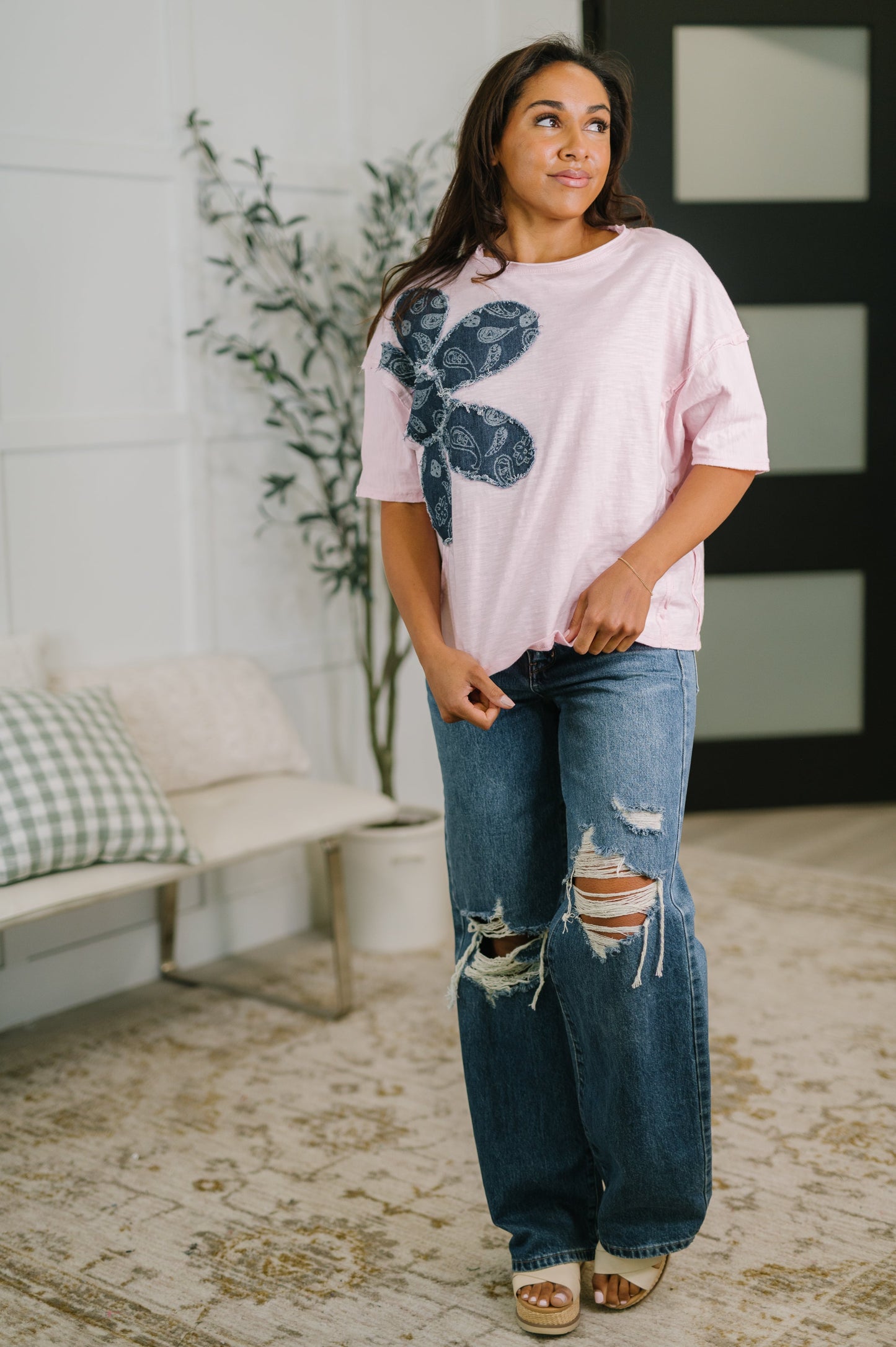 Exactly My Type Paisley Floral Applique Top – alternate view 3