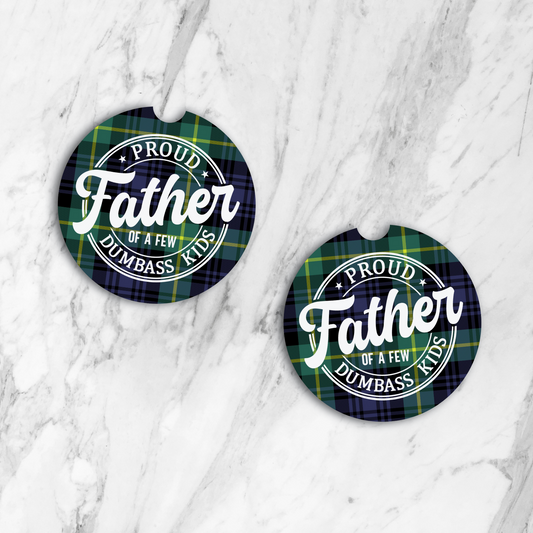 Proud Father Car Coasters Tea Shirt Shoppe Wholesale