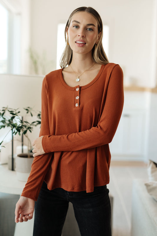 Feeling Better Scoop Neck Top in knit