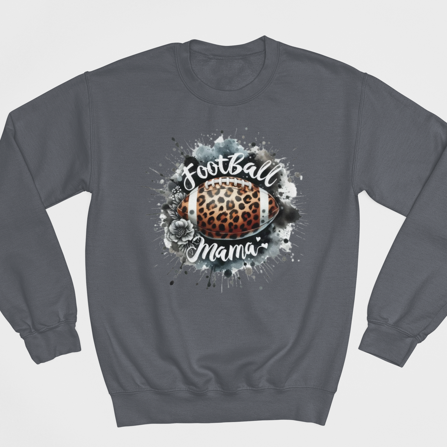 Footbal Mama Floral Grpahic Sweatshirt