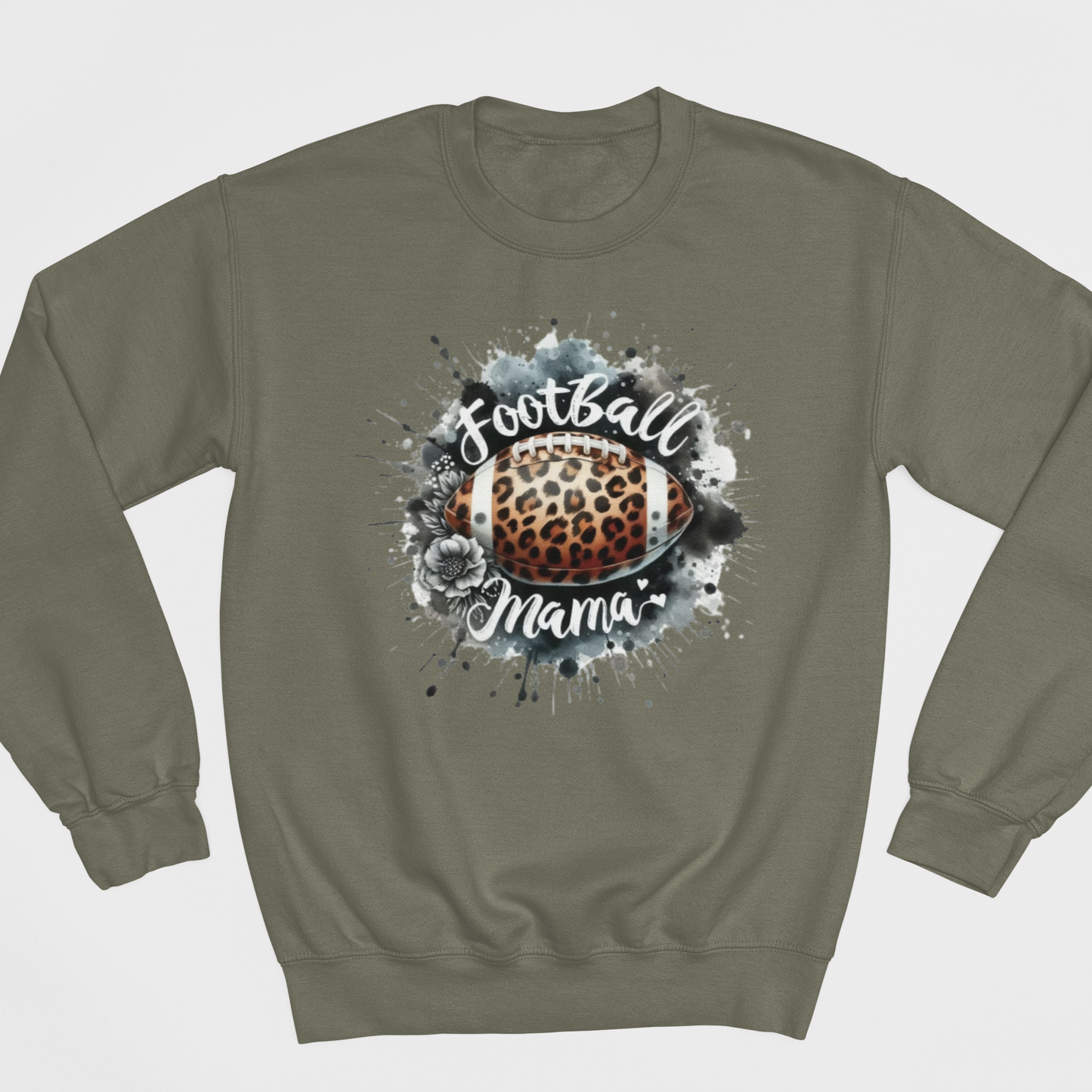 Footbal Mama Floral Grpahic Sweatshirt