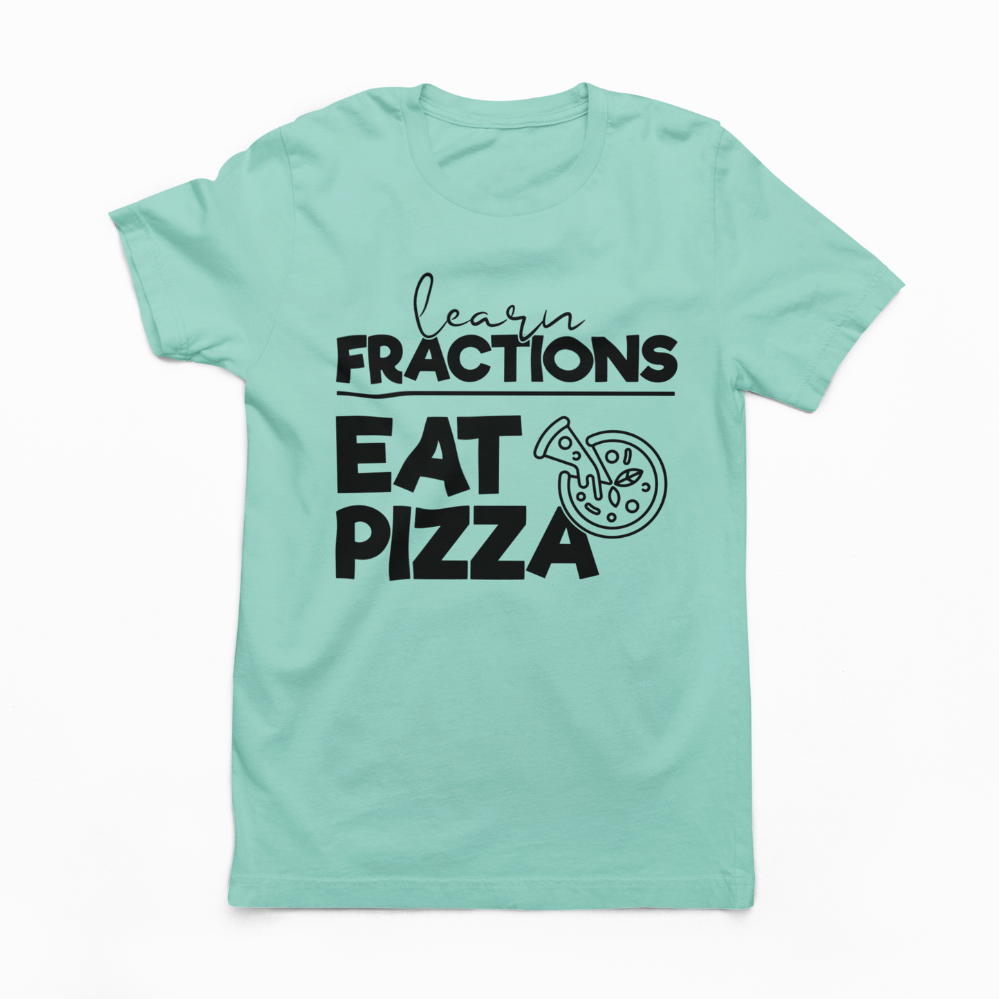 Fractions and Pizza Youth Graphic Tee Tea Shirt Shoppe 2T Saltwater