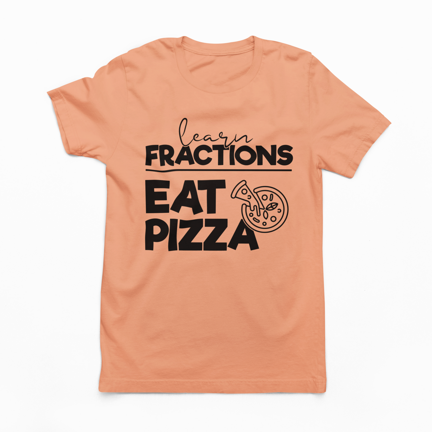 Fractions and Pizza Youth Graphic Tee Tea Shirt Shoppe 2T Sunset