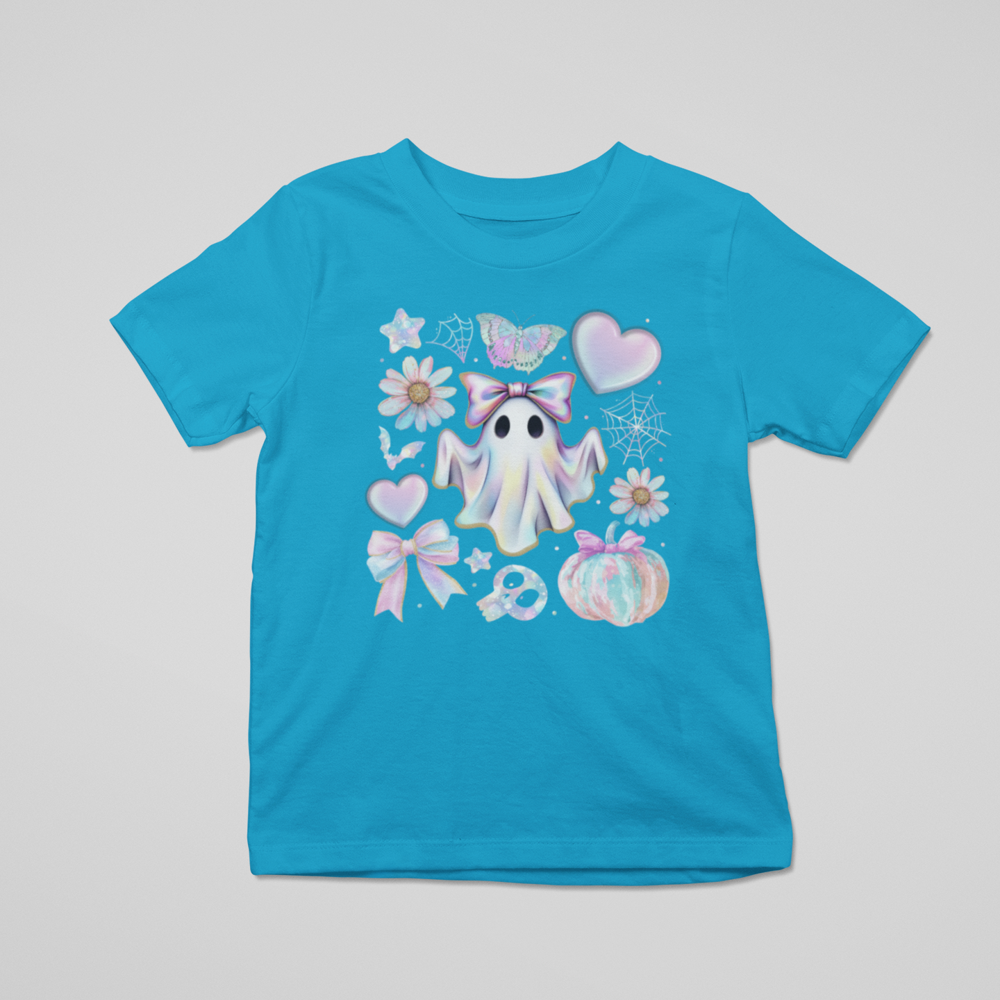 Pastel Boo Crew Graphic Tee Youth Graphic Tee Tea Shirt Shoppe YS(6/8) Sapphire