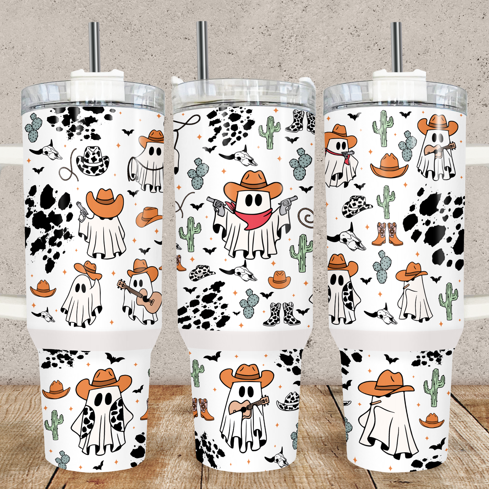 Giddy Up Ghost 40oz Tumbler Tumbler Tea-Shirt Shoppe