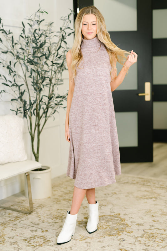Glam Dress and Cardigan Set in Wine, terry – alternate view 2