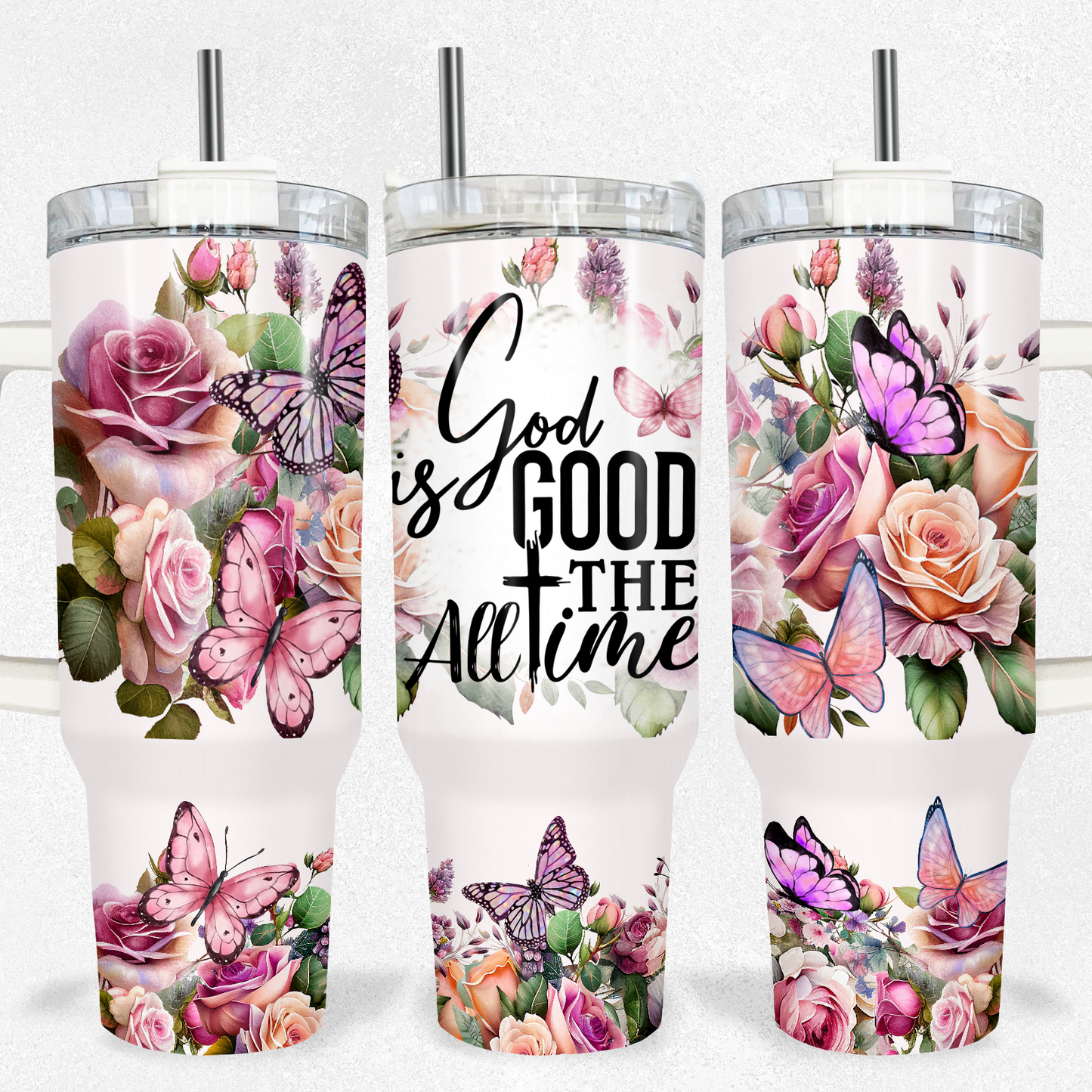 God Is Good Tumbler 40oz Tumbler Tea-Shirt Shoppe