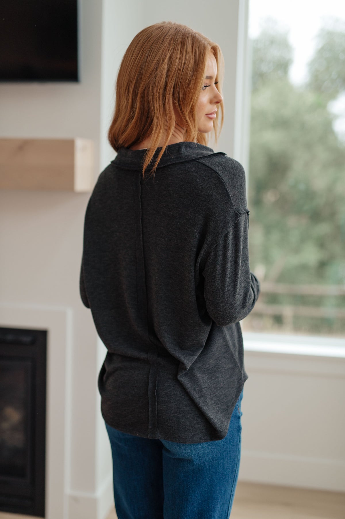 Good Luck Charm Long Sleeve Top in jersey knit – alternate view 7