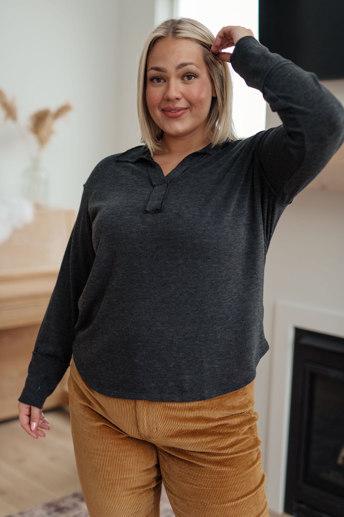 Good Luck Charm Long Sleeve Top in jersey knit – alternate view 2