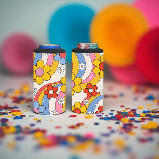 Groovy Blooms 4-in-1 Can Cooler Cup New Arrival Tea Shirt Shoppe Wholesale