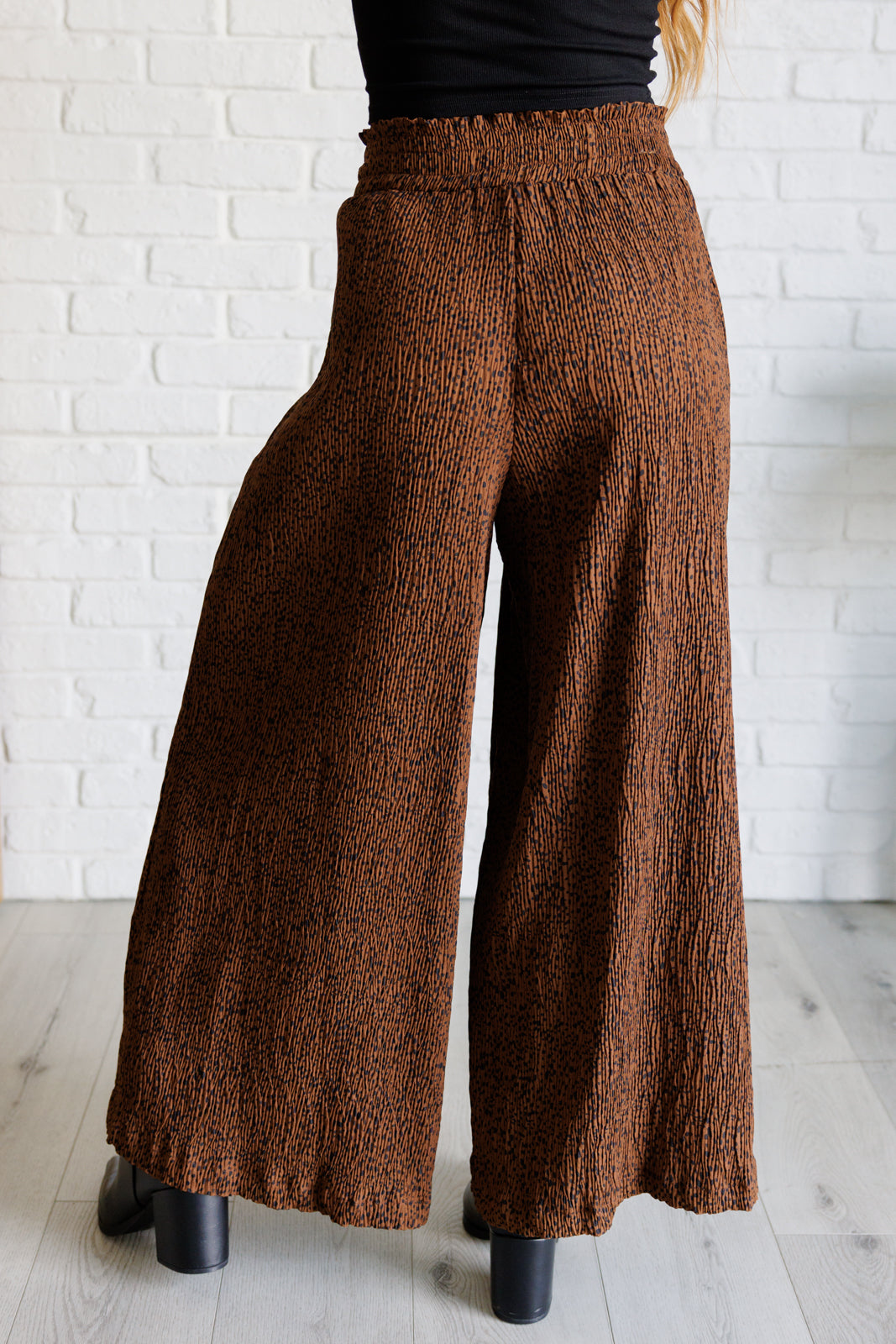 Harmony High Rise Wide Leg Pants in Brown – alternate view 8