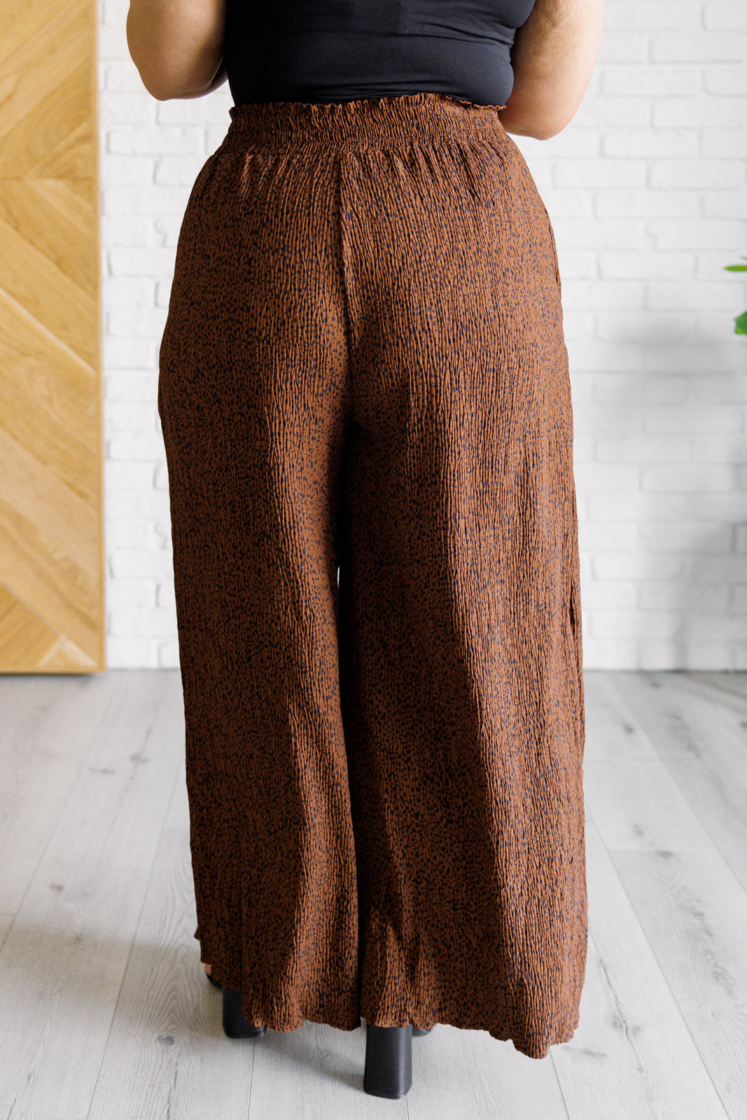 Harmony High Rise Wide Leg Pants in Brown – alternate view 9
