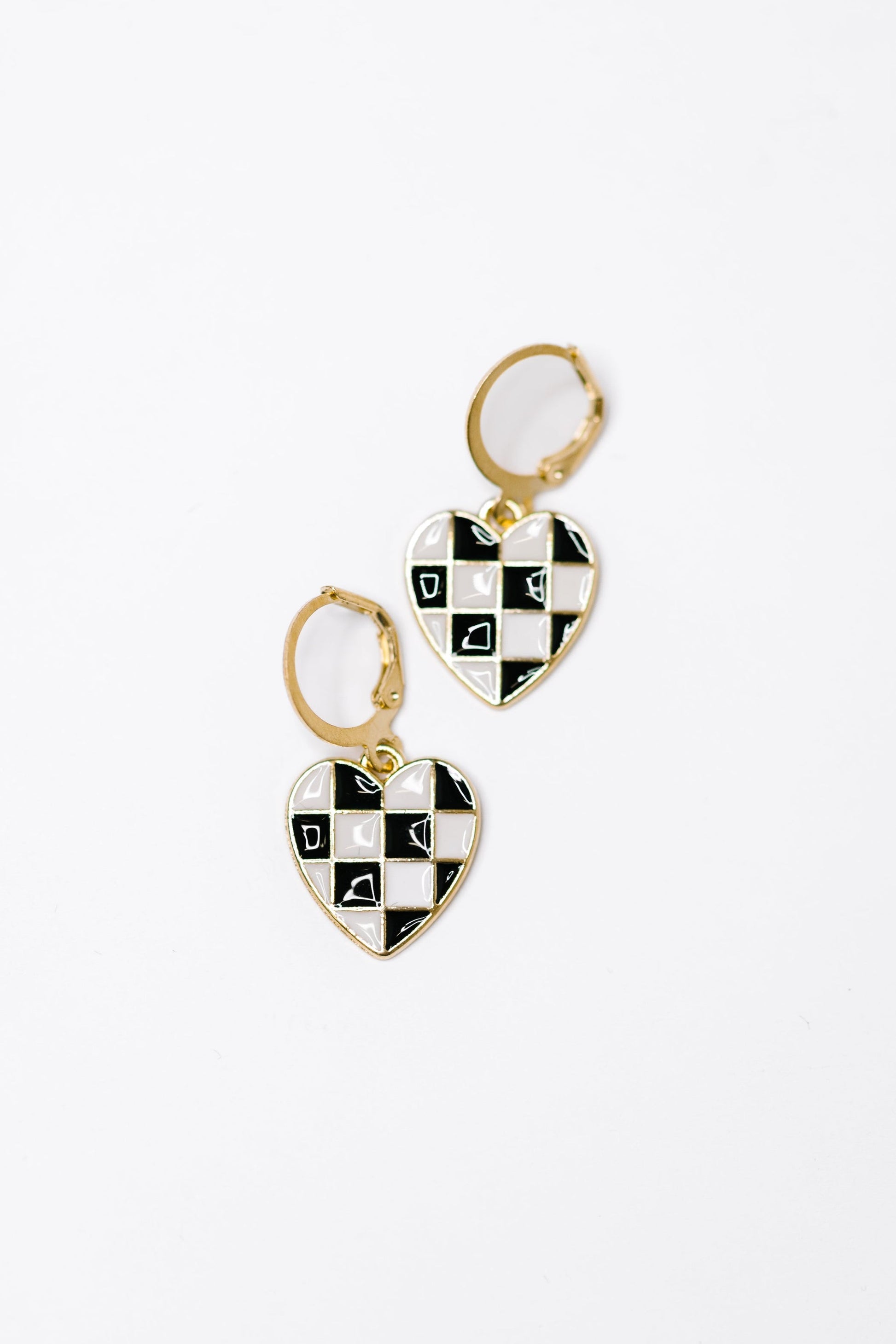 Heartbreaker Check Dangle Earrings – alternate view 3
