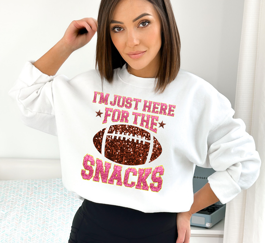 Just Here For The Snacks Graphic Sweatshirt Graphic Sweatshirt Tea Shirt Shoppe S