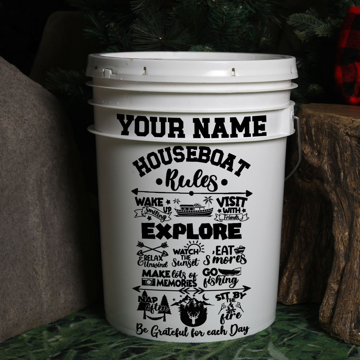 Custom Houseboat Rules Camping Bucket