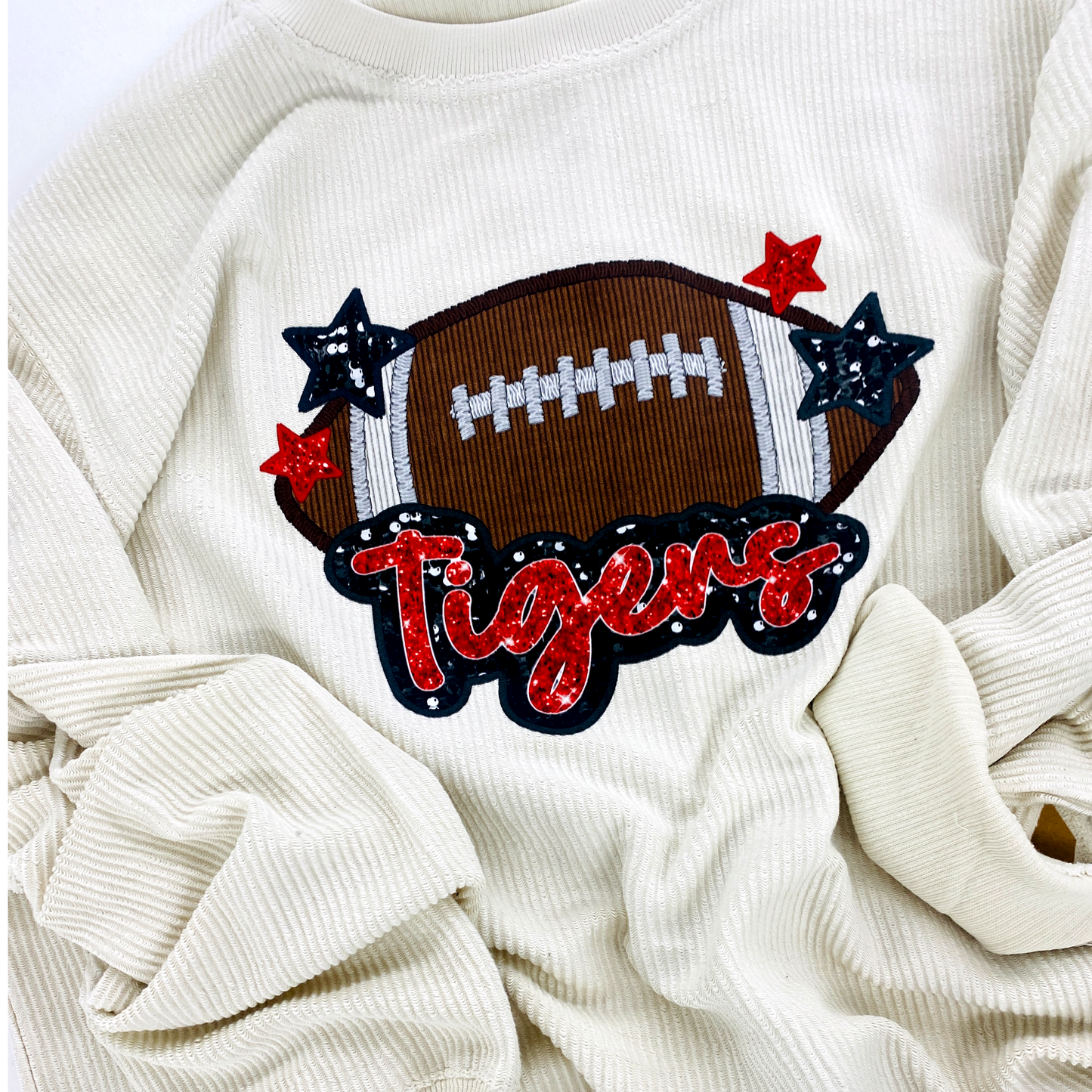 Deluxe Tiger Football Corded Crew