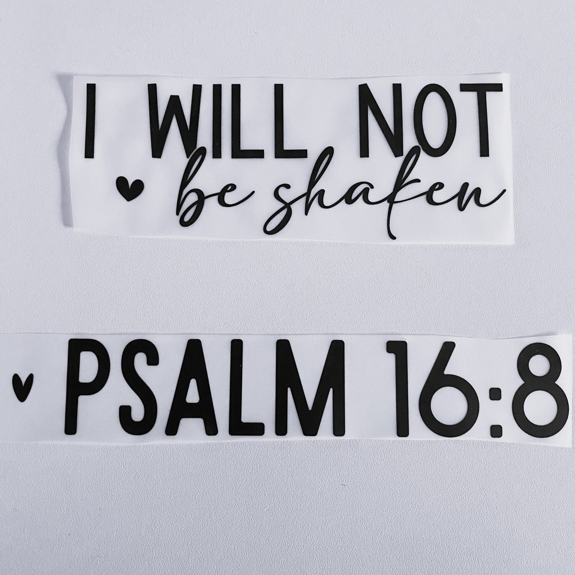 I Will Not Be Shaken Hot Peel Custom Full Color Ready For Press DTF Print Transfer, Direct To Film DTF Tea-Shirt Shoppe