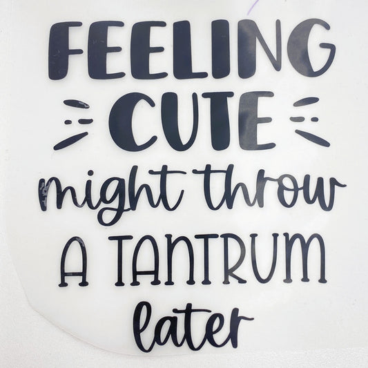 Feeling Cute Hot Peel Custom Full Color Ready For Press DTF Print Transfer, Direct To Film DTF Tea-Shirt Shoppe