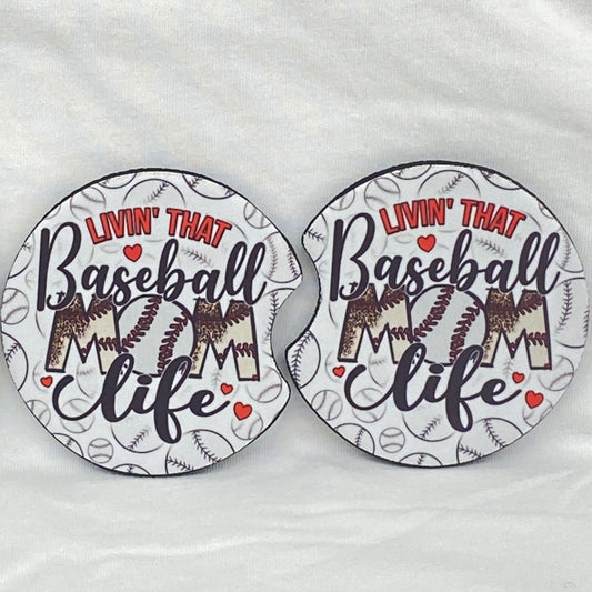 Livin' That Baseball Mom Life Car Coaster Tea Shirt Shoppe Wholesale