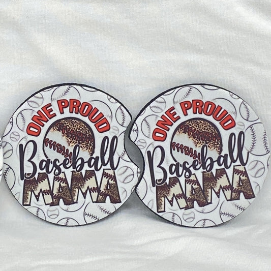 One Proud Baseball Mama Car Coaster Tea Shirt Shoppe Wholesale