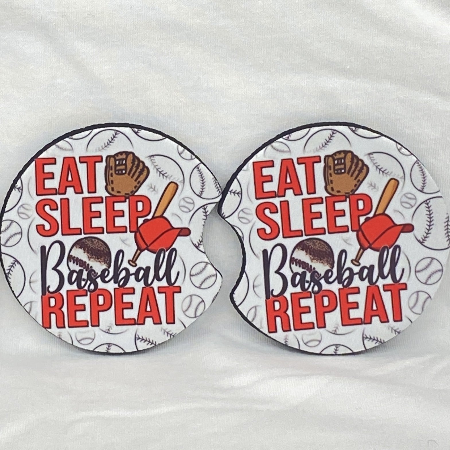 Eat Sleep Baseball Repeat Car Coaster Tea Shirt Shoppe Wholesale