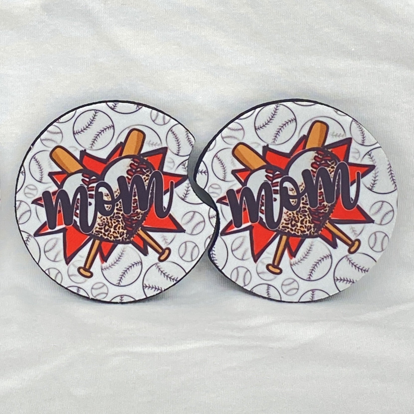 Baseball Mom Heart Car Coaster Tea Shirt Shoppe Wholesale
