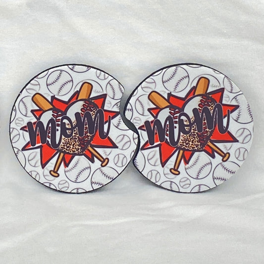 Baseball Mom Heart Car Coaster Tea Shirt Shoppe Wholesale