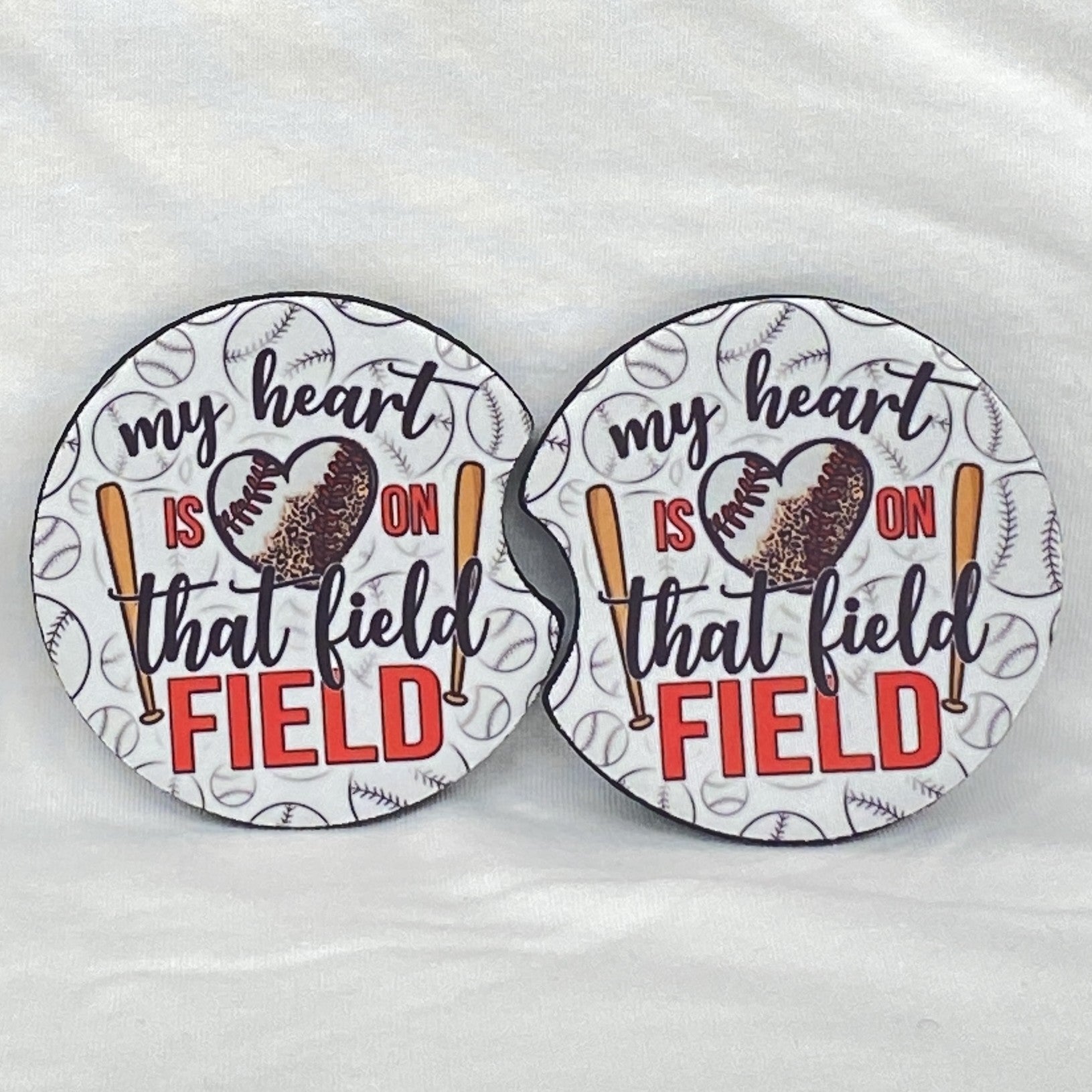 My Heart Is On That Field Car Coaster Tea Shirt Shoppe Wholesale